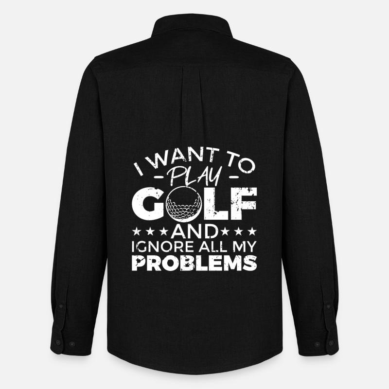 Cooler Golf Spruch - Männer Oxford Hemd von Stanley/Stella - Schwarz
