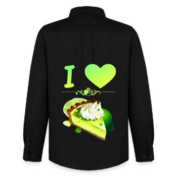 J’adore Key Lime Pie - Chemise Oxford homme Stanley/Stella - noir - Dos - AI Model Male 185 dark (185cm)