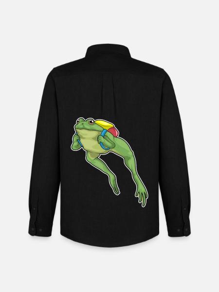 Frog Hiker Backpack Hiking - Men's Oxford Shirt by Stanley/Stella - black