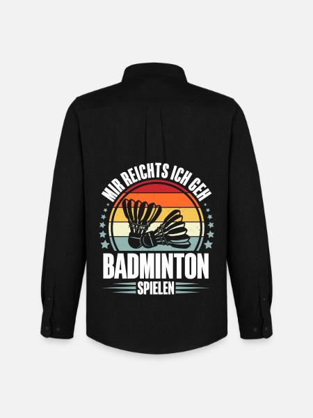 Badminton - Männer Oxford Hemd von Stanley/Stella - Schwarz