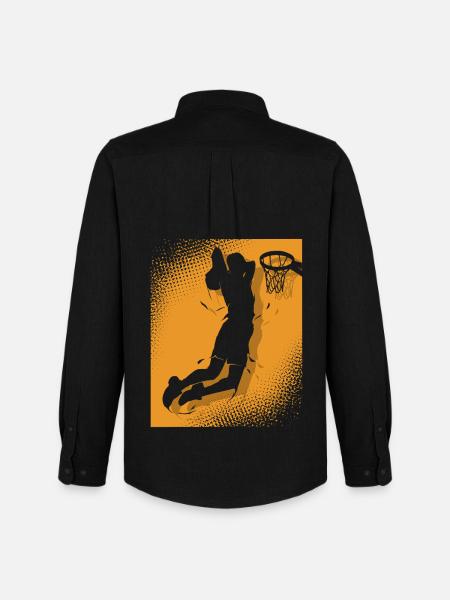 Joueurs de basket-ball - Chemise Oxford homme Stanley/Stella - noir