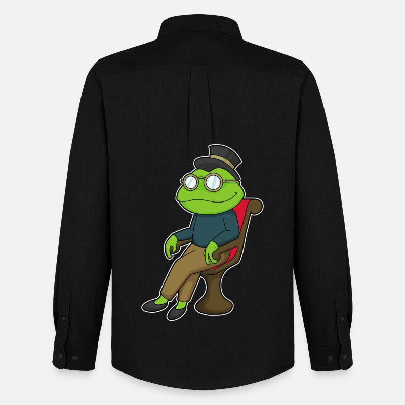 Frosch Stuhl - Männer Oxford Hemd von Stanley/Stella - Schwarz