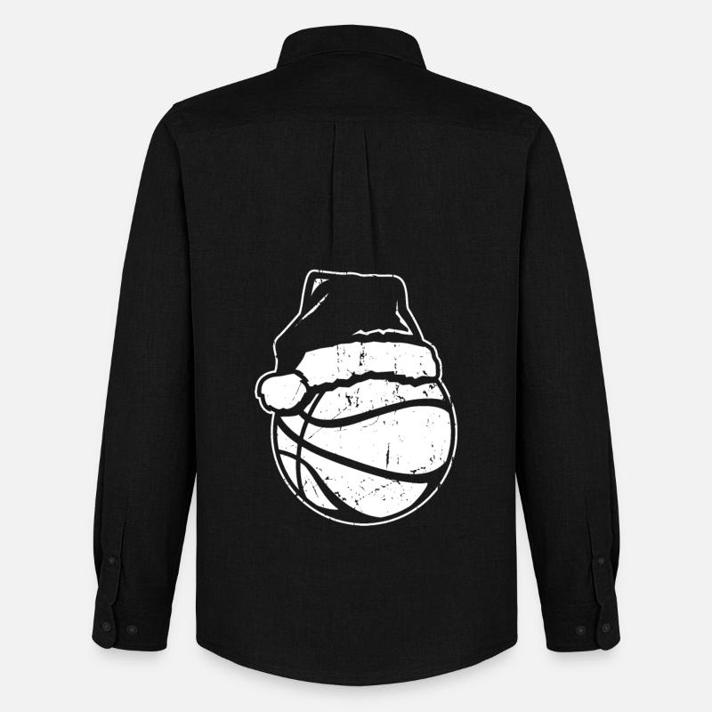 Basketball Weihnachtsmann - Männer Oxford Hemd von Stanley/Stella - Schwarz