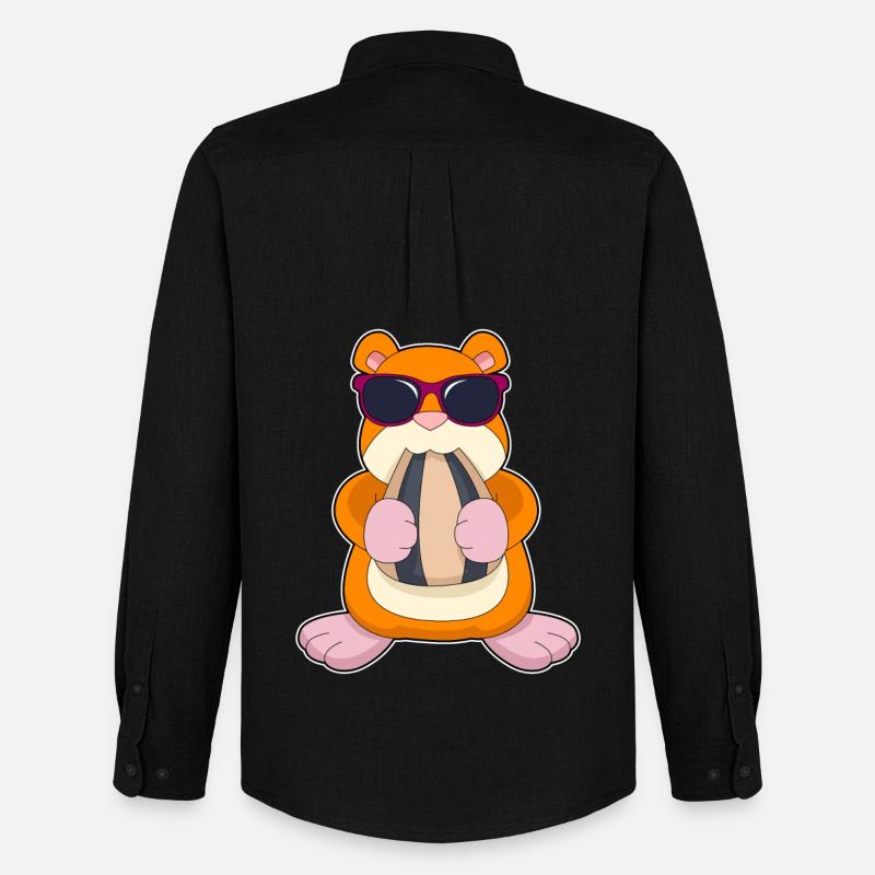 Hamster Samen - Männer Oxford Hemd von Stanley/Stella - Schwarz
