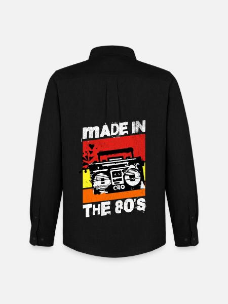 Made In The 80s Retro Music - Men's Oxford Shirt by Stanley/Stella - black
