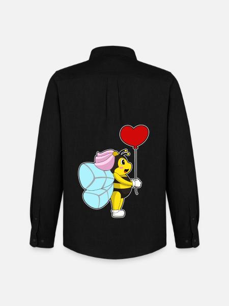 Bee Bride Balloon Wedding - Men's Oxford Shirt by Stanley/Stella - black