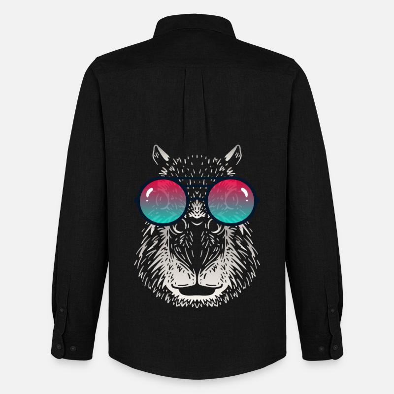 Cooles Capybara mit Sonnenbrille - Männer Oxford Hemd von Stanley/Stella - Schwarz