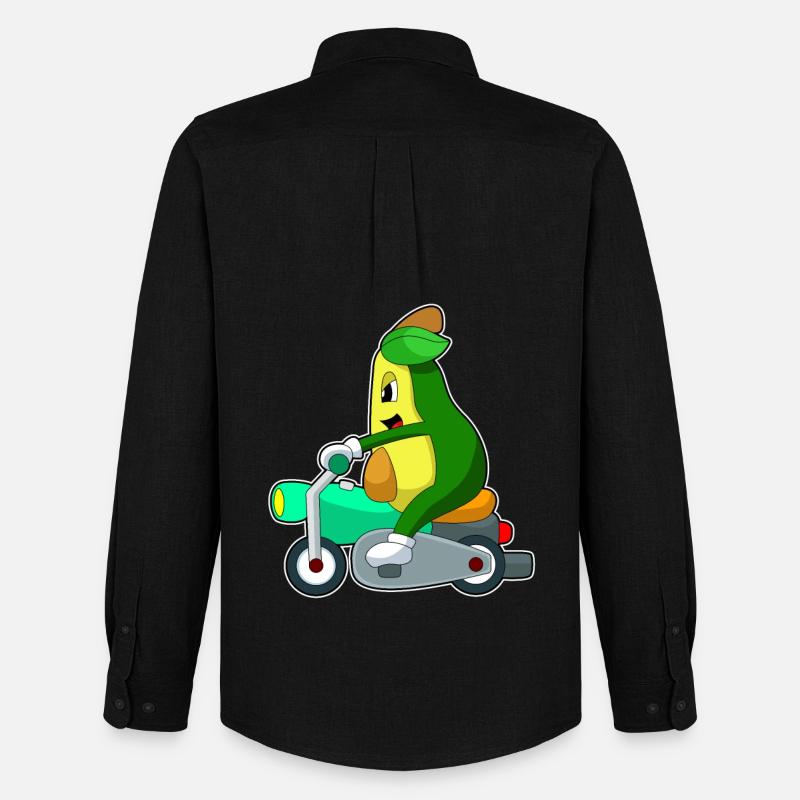 Avocado Motorrad - Männer Oxford Hemd von Stanley/Stella - Schwarz