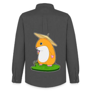 Hamster Umbrella - Men's Oxford Shirt by Stanley/Stella - anthracite - Back - AI Model Male 185 dark (185cm)