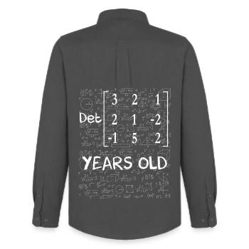 43e anniversaire 43 ans déterminant de matrice - Chemise Oxford homme Stanley/Stella - charbon - Dos - AI Model Male 185 dark (185cm)
