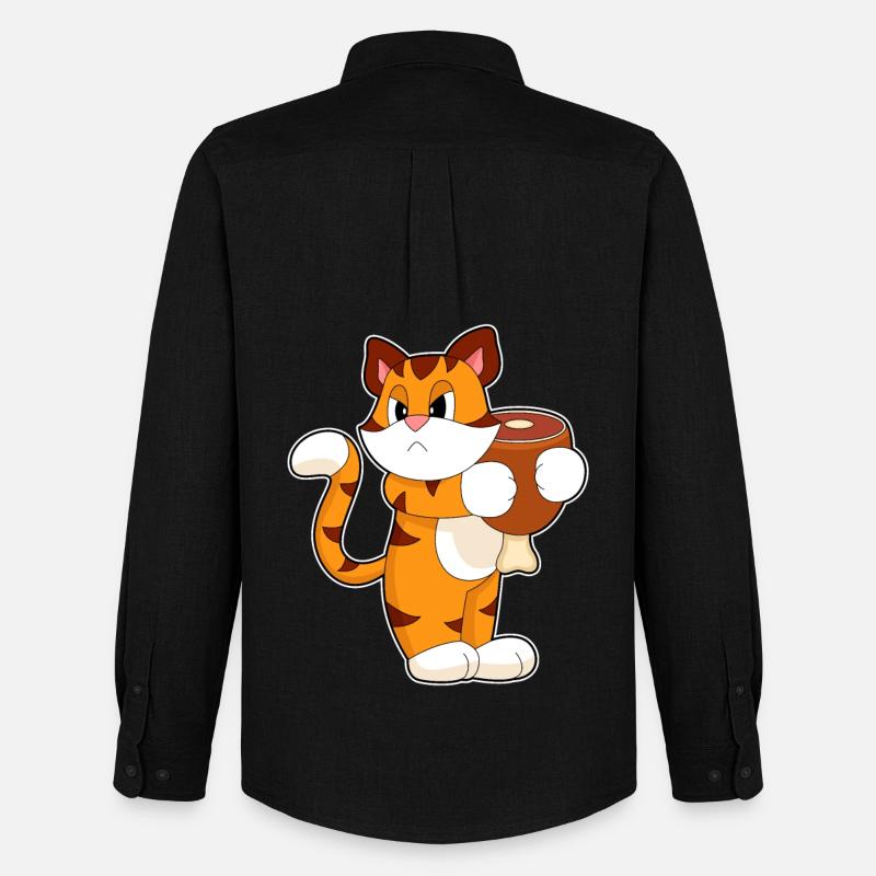 Tiger Fleisch - Männer Oxford Hemd von Stanley/Stella - Schwarz
