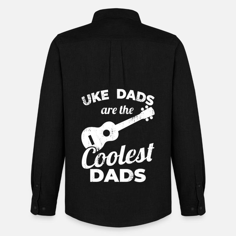 Ukulele Papa - Männer Oxford Hemd von Stanley/Stella - Schwarz