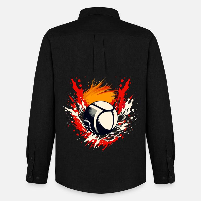 Volleyball - Männer Oxford Hemd von Stanley/Stella - Schwarz