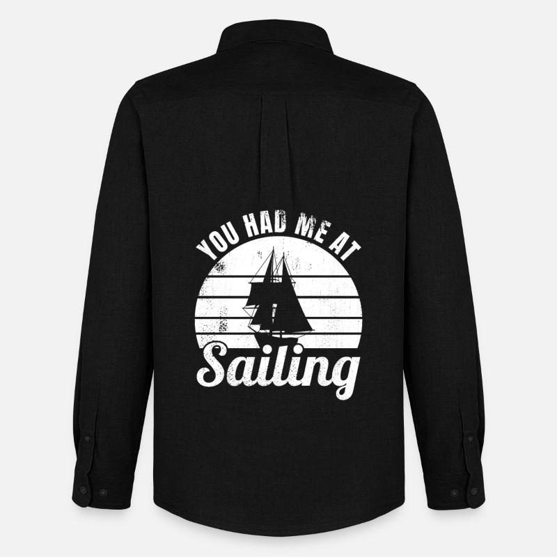 Segeln Witz - Männer Oxford Hemd von Stanley/Stella - Schwarz