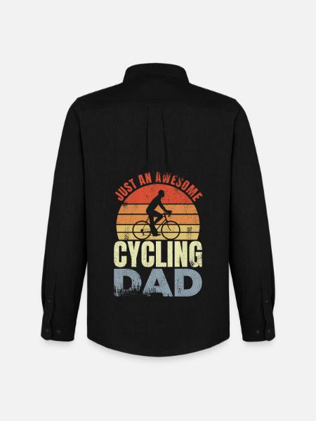Cyclist Dad - Men's Oxford Shirt by Stanley/Stella - black