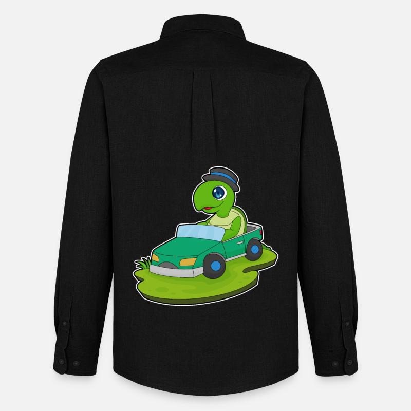 Schildkröte Auto - Männer Oxford Hemd von Stanley/Stella - Schwarz