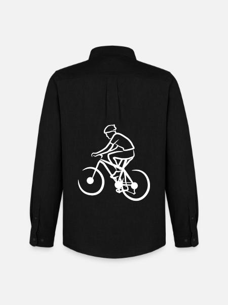 Funny mountain biker - Men's Oxford Shirt by Stanley/Stella - black