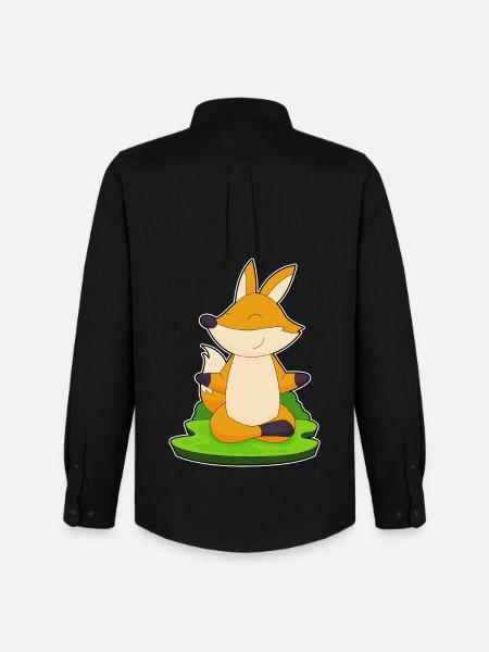 Fox Yoga Fitness Meditation - Men's Oxford Shirt by Stanley/Stella - black