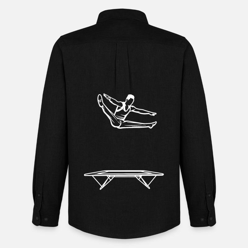 Trampolinspringer Junge - Männer Oxford Hemd von Stanley/Stella - Schwarz