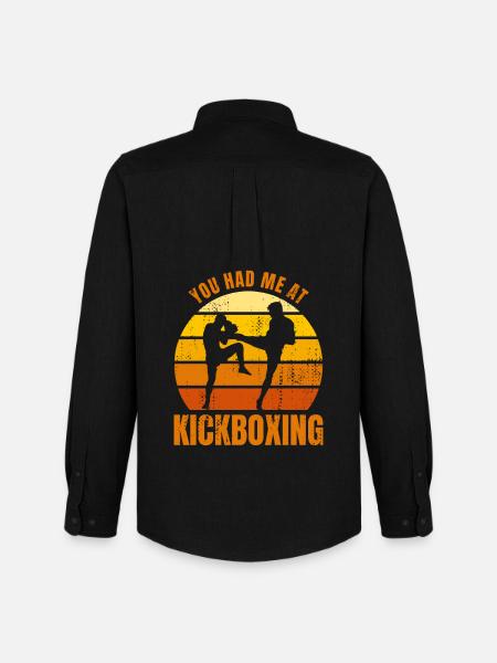 You had me at kickboxing - Men's Oxford Shirt by Stanley/Stella - black