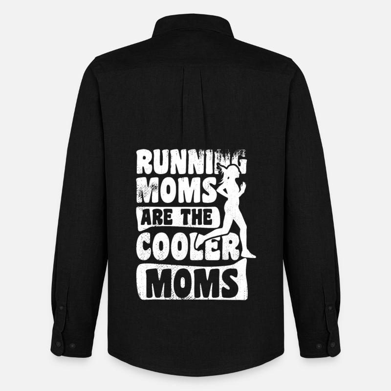 Läufer Mama - Männer Oxford Hemd von Stanley/Stella - Schwarz