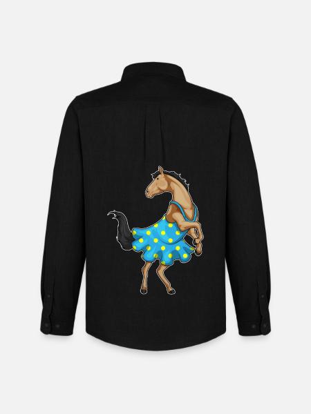 Robe cheval à pois - Chemise Oxford homme Stanley/Stella - noir