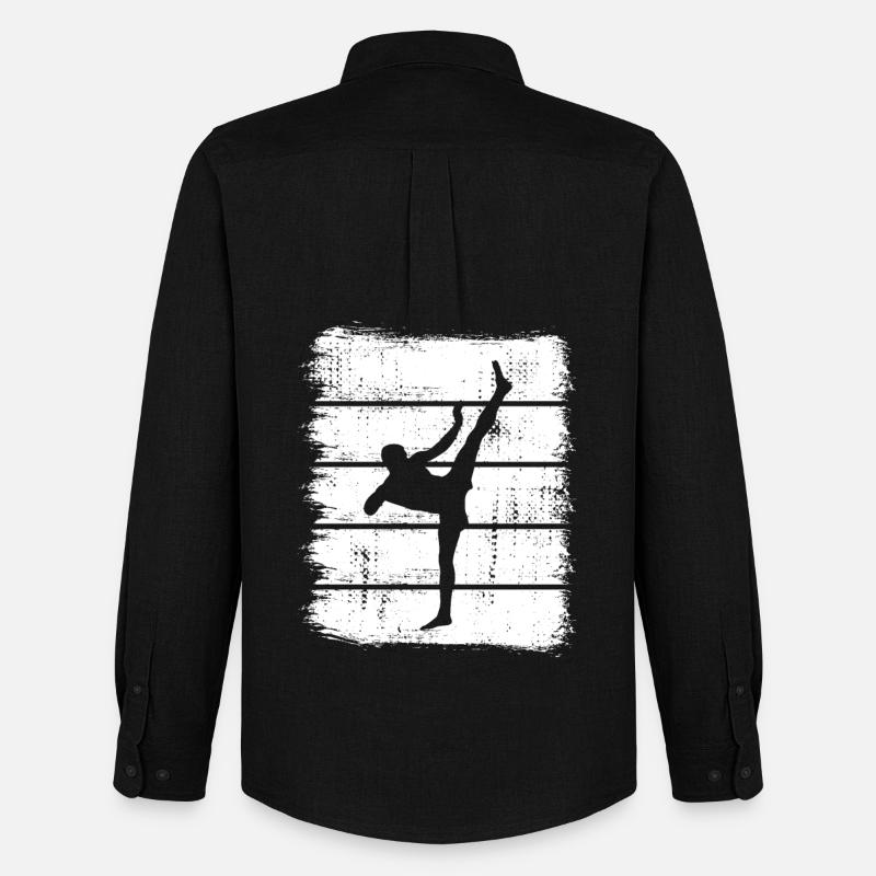Kickboxer - Männer Oxford Hemd von Stanley/Stella - Schwarz