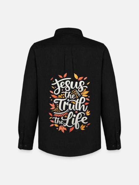 Jesus The Truth Life - Men's Oxford Shirt by Stanley/Stella - black