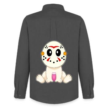 Bébé Halloween - Chemise Oxford homme Stanley/Stella - charbon - Dos - AI Model Male 185 dark (185cm)