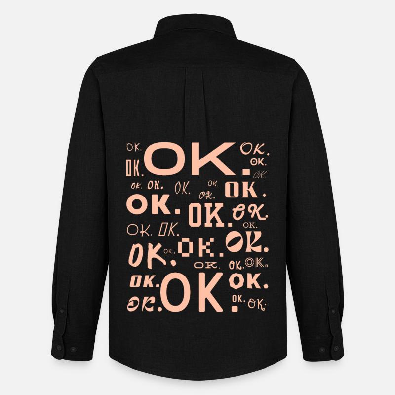 OK. - Männer Oxford Hemd von Stanley/Stella - Schwarz