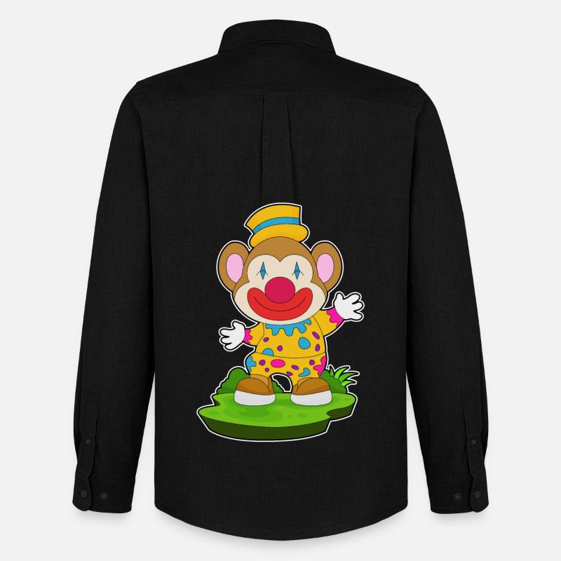 Affe Clown - Männer Oxford Hemd von Stanley/Stella - Schwarz