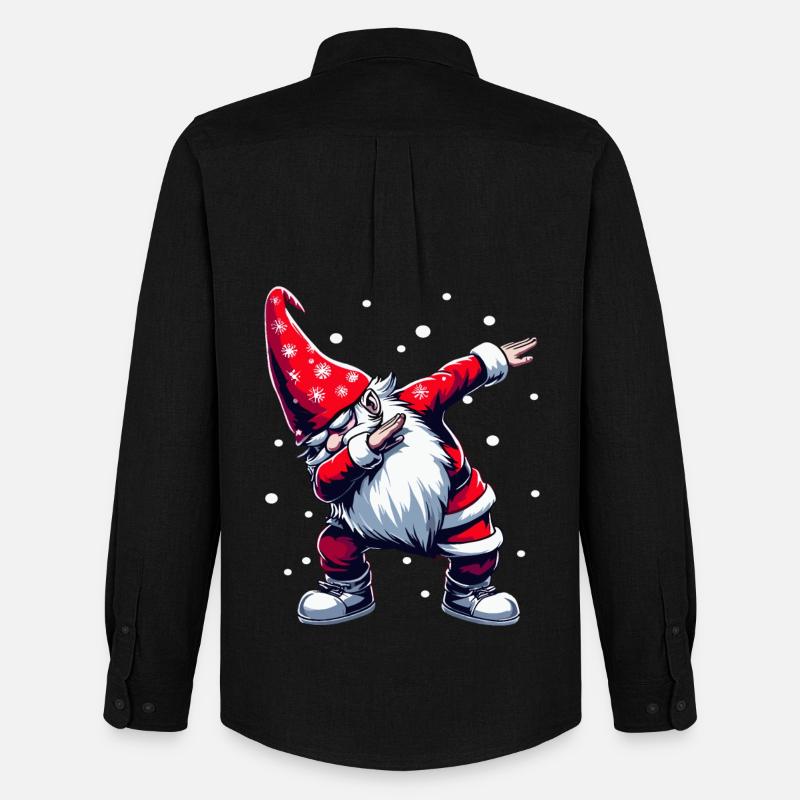 Dabbing Weihnachtsmann Dab Nikolaus - Männer Oxford Hemd von Stanley/Stella - Schwarz
