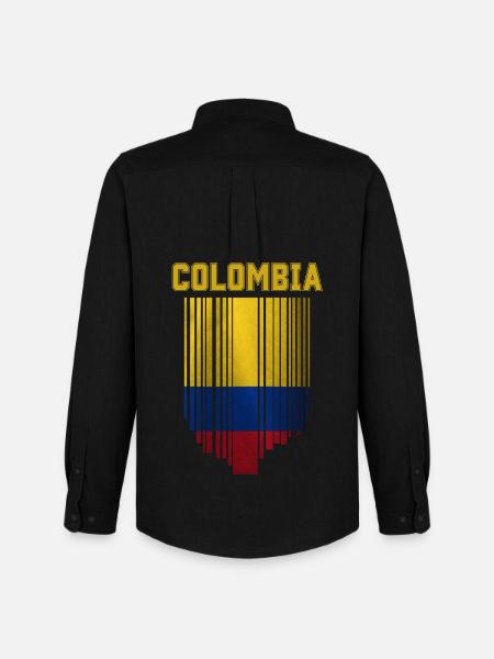 Flag of Colombia, Colombian pride - Men's Oxford Shirt by Stanley/Stella - black