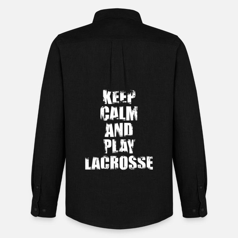 Motivierender Lacrosse Spruch - Männer Oxford Hemd von Stanley/Stella - Schwarz