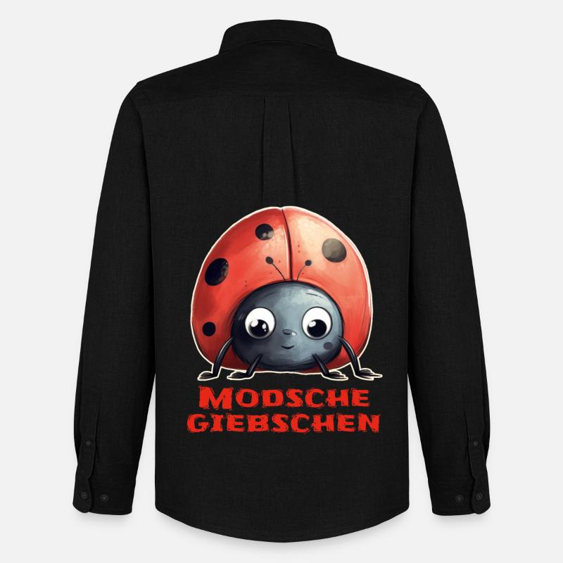 Modschegiebchen Marienkäfer - Männer Oxford Hemd von Stanley/Stella - Schwarz