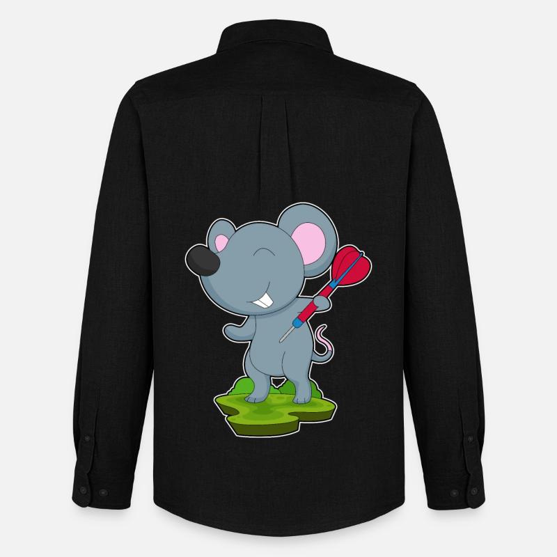 Fléchette de souris - Chemise Oxford homme Stanley/Stella - noir