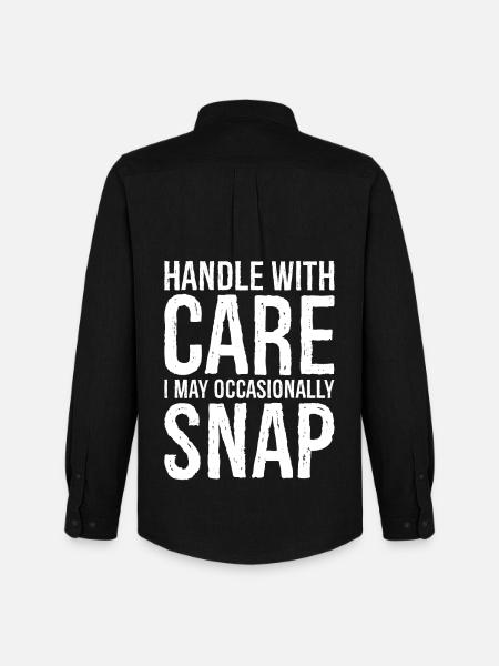 Handle with care funny shirt - Men's Oxford Shirt by Stanley/Stella - black
