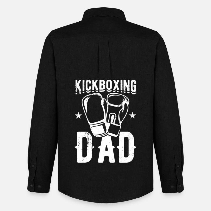 Kickboxer Vater - Männer Oxford Hemd von Stanley/Stella - Schwarz
