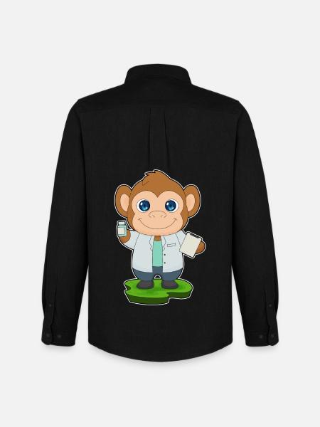 Monkey Doctor Medicine - Men's Oxford Shirt by Stanley/Stella - black