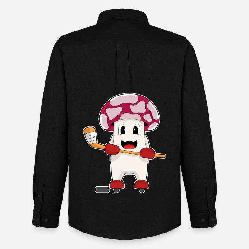 Pilz Eishockey Eishockeyschläger - Männer Oxford Hemd von Stanley/Stella - Schwarz