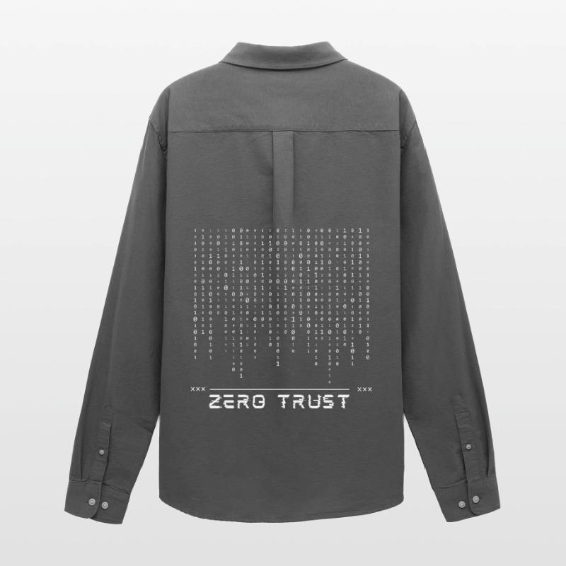 Zero Trust Binary Code Men's Oxford Shirt by Stanley/Stella