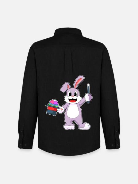 Bunny Easter Wizard - Men's Oxford Shirt by Stanley/Stella - black