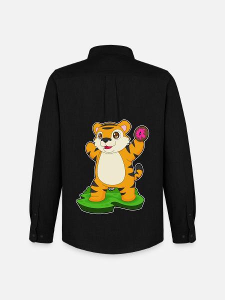 Tiger Donut - Men's Oxford Shirt by Stanley/Stella - black