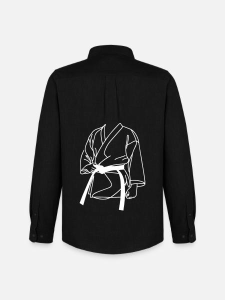 Karateka Sketch - Men's Oxford Shirt by Stanley/Stella - black
