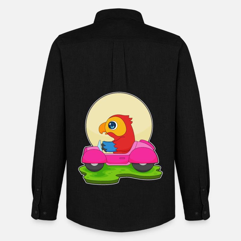 Papagei Auto - Männer Oxford Hemd von Stanley/Stella - Schwarz