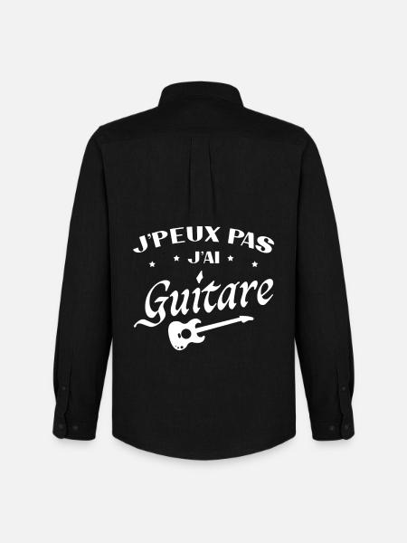 I can't I guitar - Men's Oxford Shirt by Stanley/Stella - black