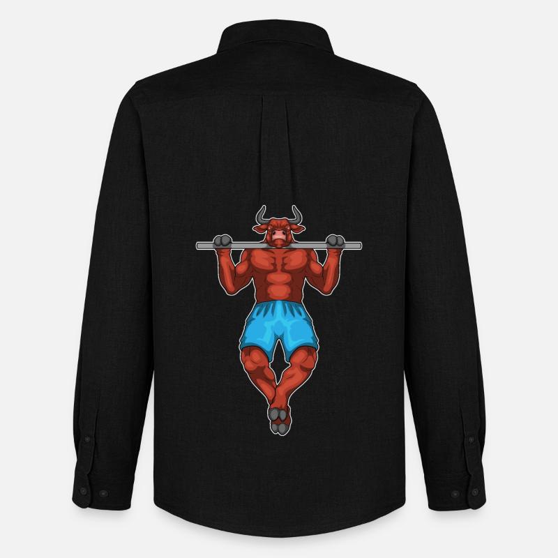 Taurus Bodybuilder Pull-Ups Musculation - Chemise Oxford homme Stanley/Stella - noir