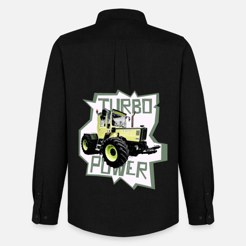 MB trac turbo power traktor - Männer Oxford Hemd von Stanley/Stella - Schwarz