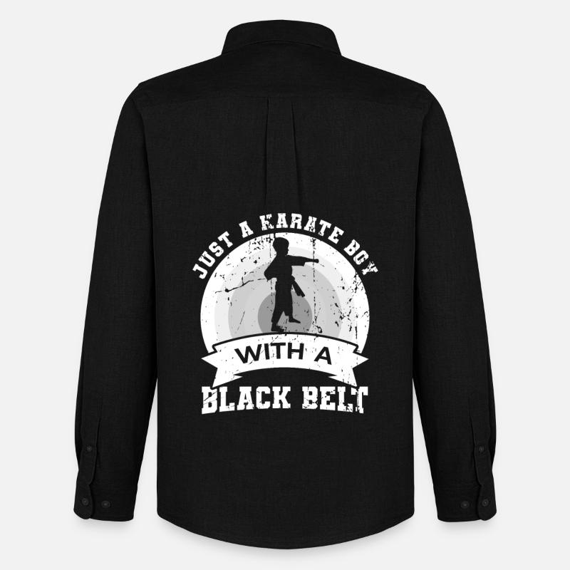 Karate Junge - Männer Oxford Hemd von Stanley/Stella - Schwarz