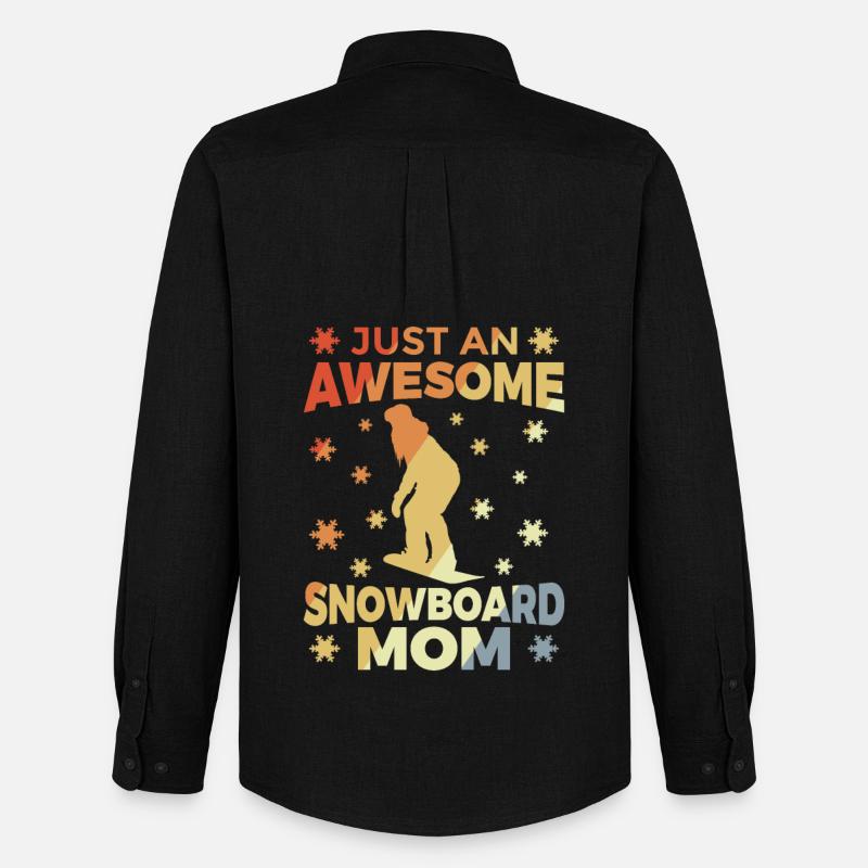 Snowboard Mutter - Männer Oxford Hemd von Stanley/Stella - Schwarz